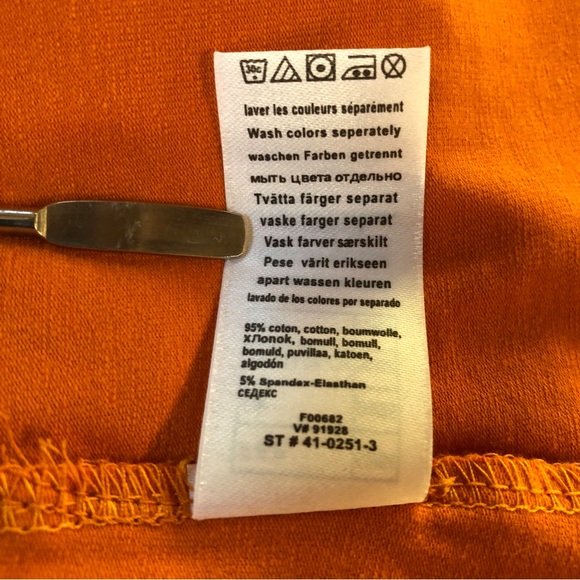 JESSICA LONDON Scoop Neck Pullover Top 3/4 Sleeves Orange (22/24) - Picture 13 of 14